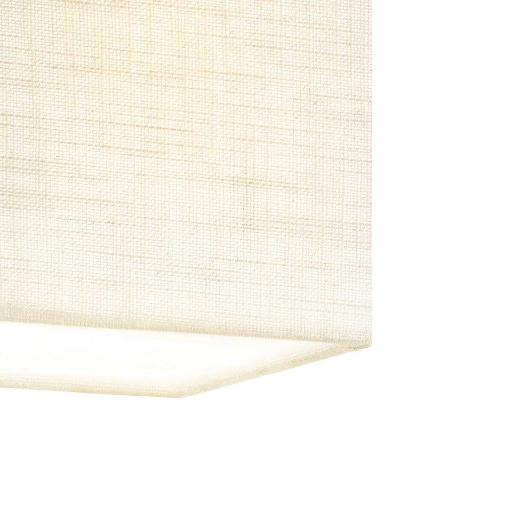 Textile LED Flush-Mount in Cream Linen Fabric Justice Designs