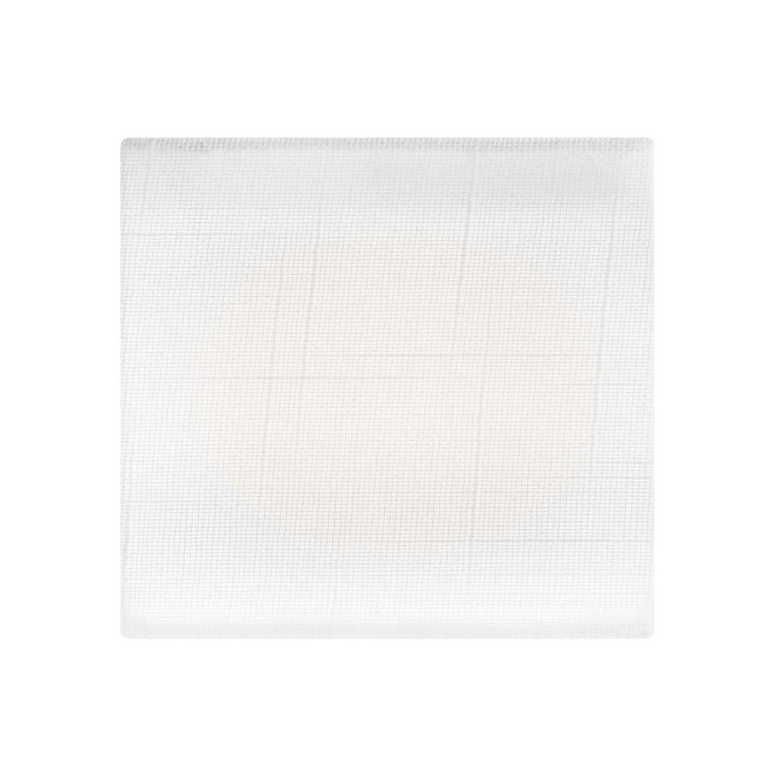 Textile LED Flush-Mount in White Linen Fabric Justice Designs