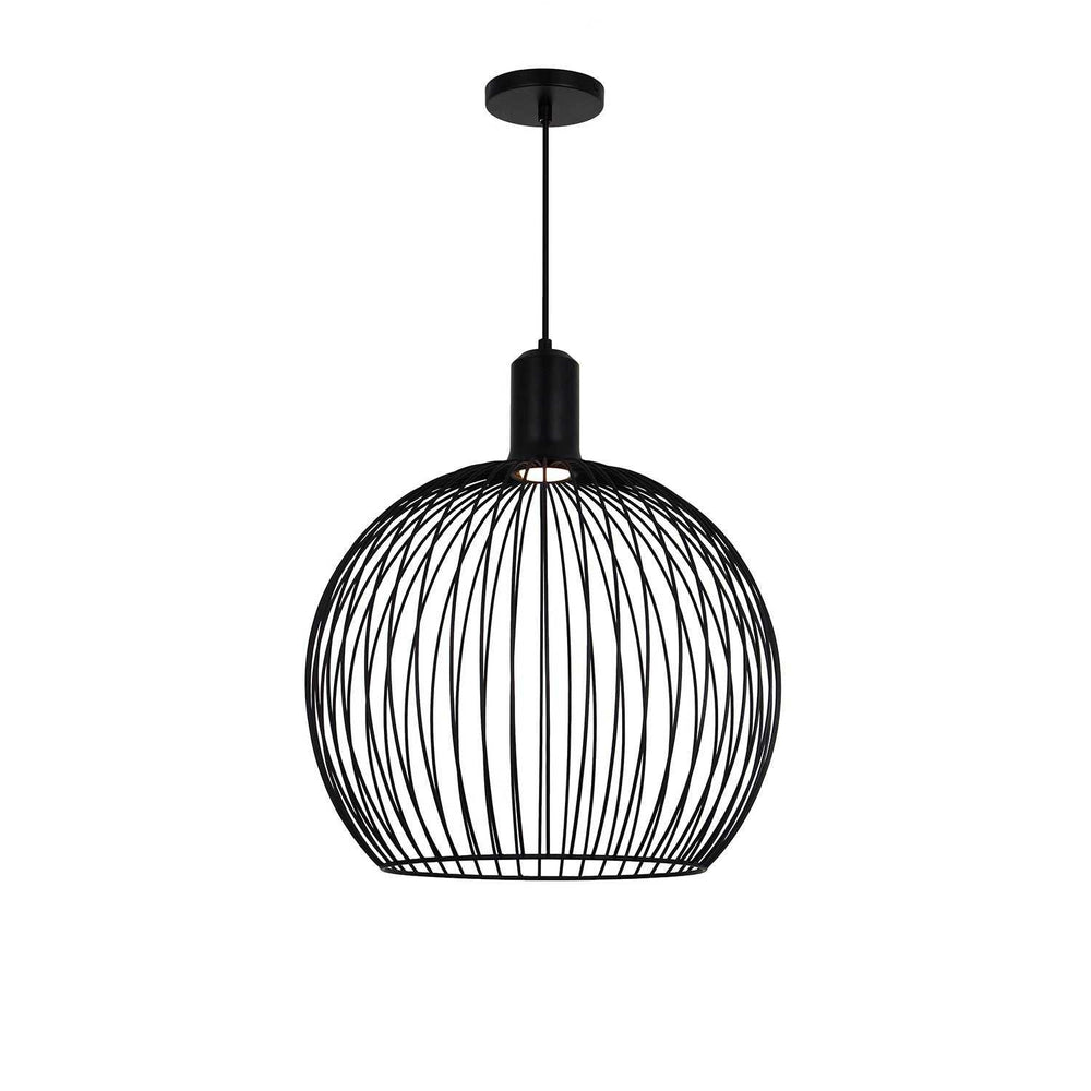 No Shade Material LED Pendant in Matte Black Justice Designs