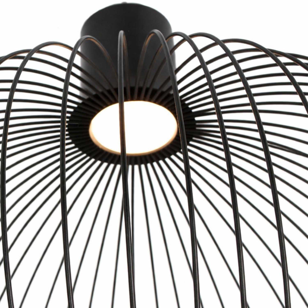 No Shade Material LED Pendant in Matte Black Justice Designs