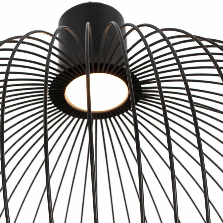 No Shade Material LED Pendant in Matte Black Justice Designs