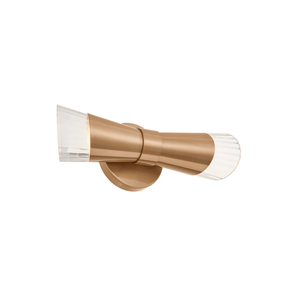 Justice Designs - FSN-8002-CLFT-BRSS - LED Wall Sconce - Fusion - Brushed Brass