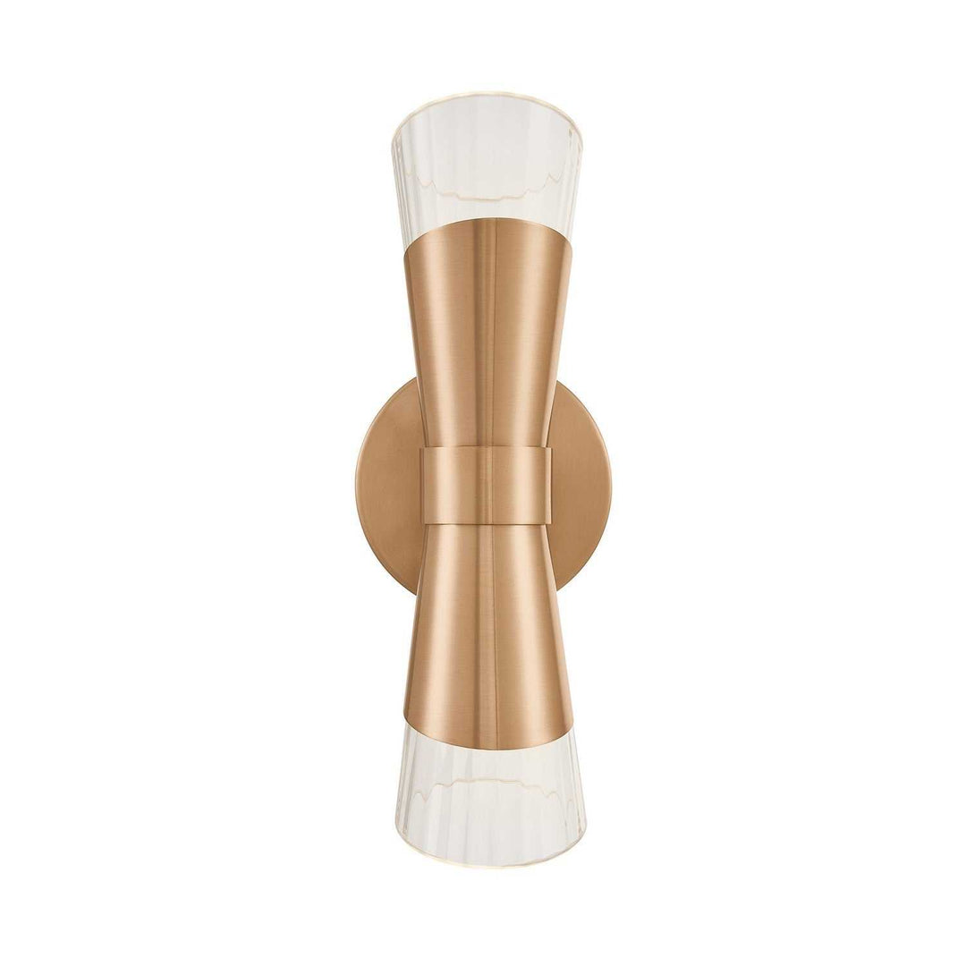 Fusion LED Wall Sconce in Brushed Brass Justice Designs