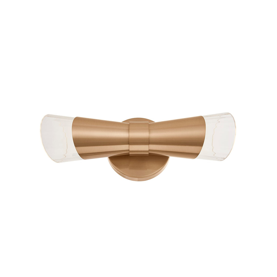 Justice Designs - FSN-8002-CLFT-BRSS - LED Wall Sconce - Fusion - Brushed Brass