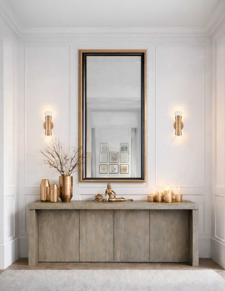 Fusion LED Wall Sconce in Brushed Brass Justice Designs