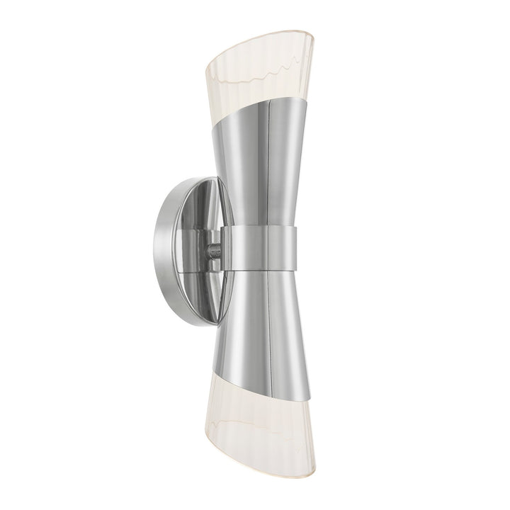 Justice Designs - FSN-8002-CLFT-CROM - LED Wall Sconce - Fusion - Polished Chrome