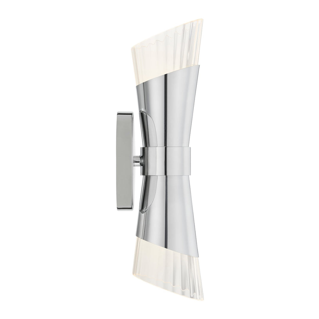 Justice Designs - FSN-8002-CLFT-CROM - LED Wall Sconce - Fusion - Polished Chrome