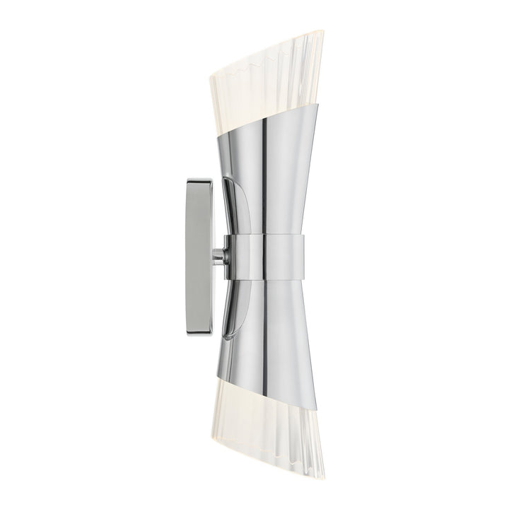 Justice Designs - FSN-8002-CLFT-CROM - LED Wall Sconce - Fusion - Polished Chrome