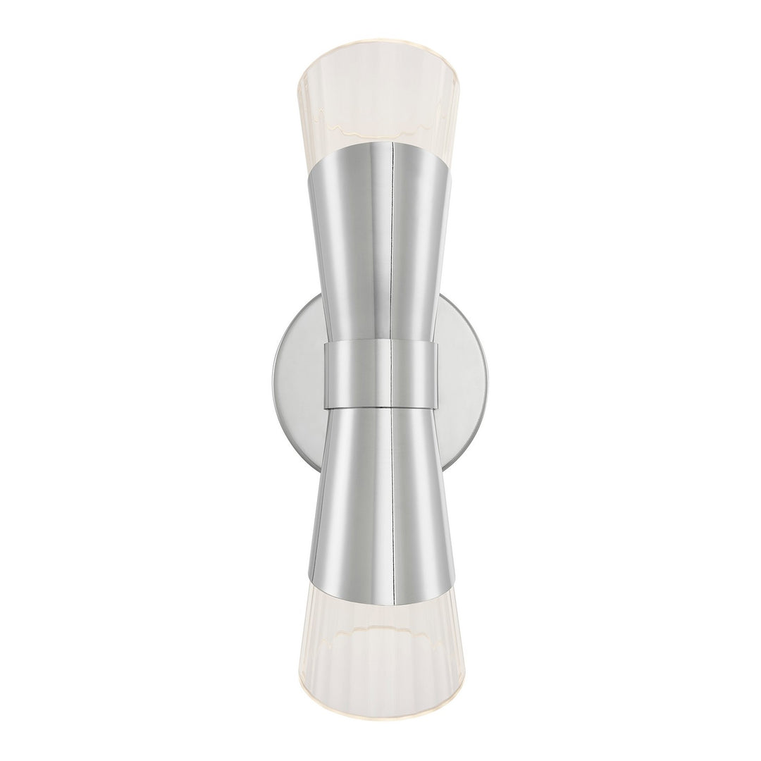 Justice Designs - FSN-8002-CLFT-CROM - LED Wall Sconce - Fusion - Polished Chrome