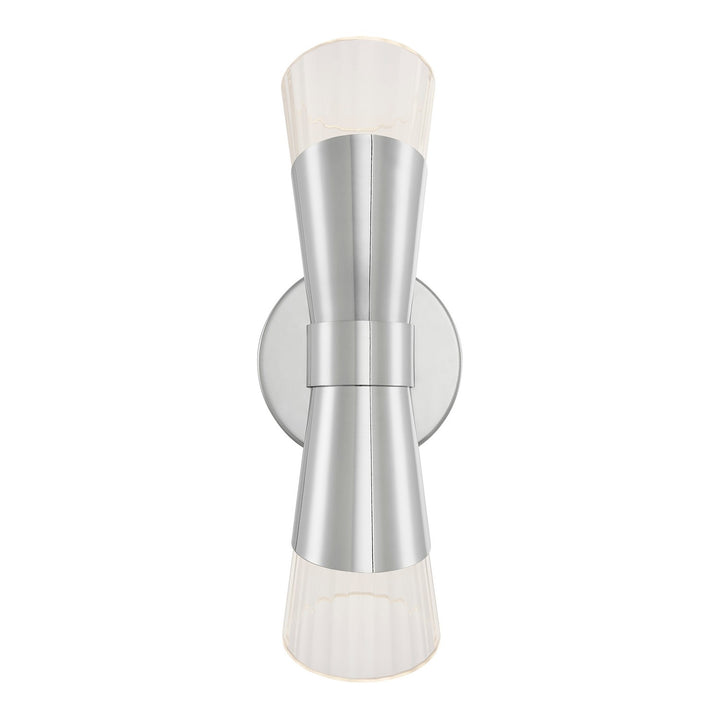 Justice Designs - FSN-8002-CLFT-CROM - LED Wall Sconce - Fusion - Polished Chrome