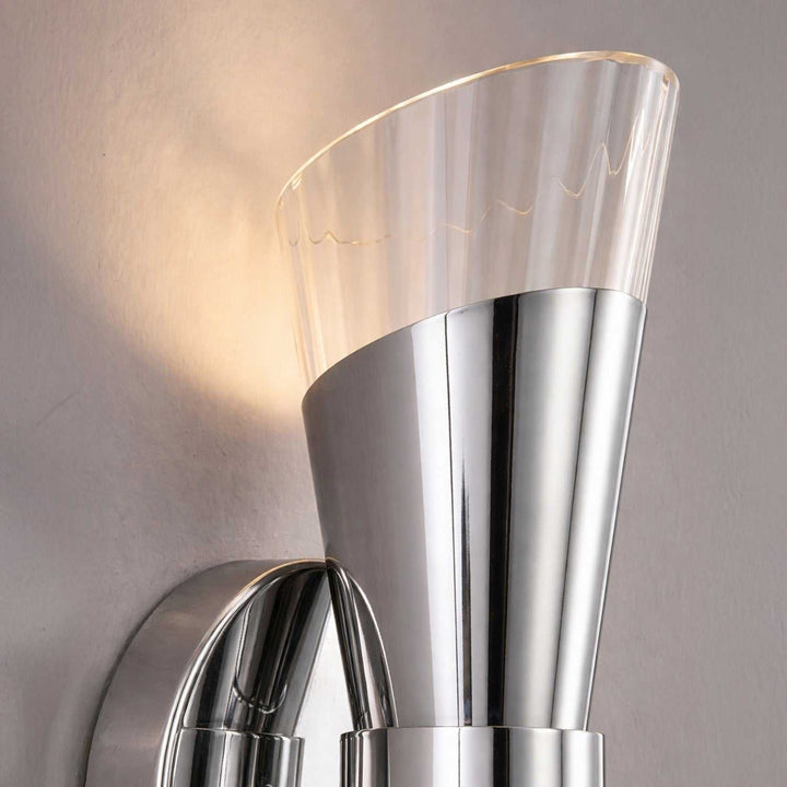 Fusion LED Wall Sconce in Polished Chrome Justice Designs