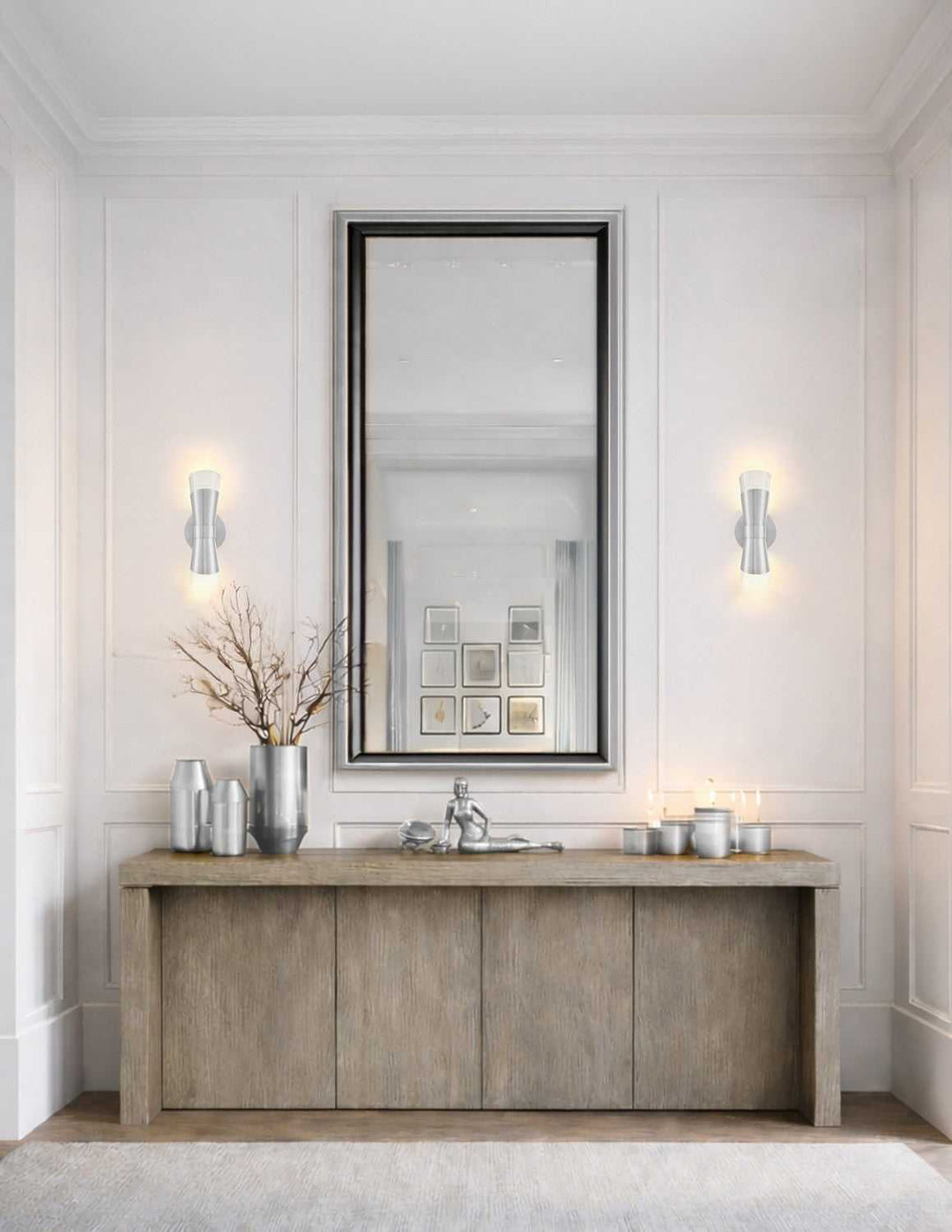 Fusion LED Wall Sconce in Polished Chrome Justice Designs