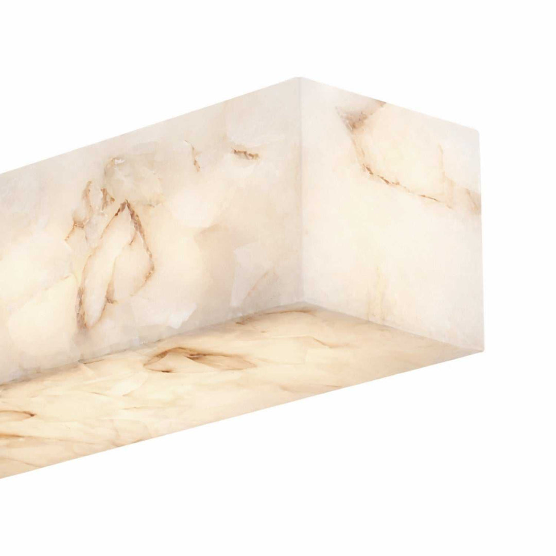 Alabaster Rocks! LED Linear Pendant in Brushed Brass Justice Designs