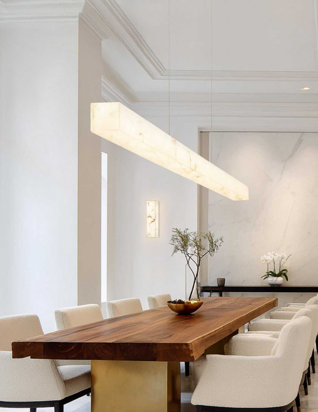 Lumenaria LED Linear Pendant in Brushed Brass Justice Designs
