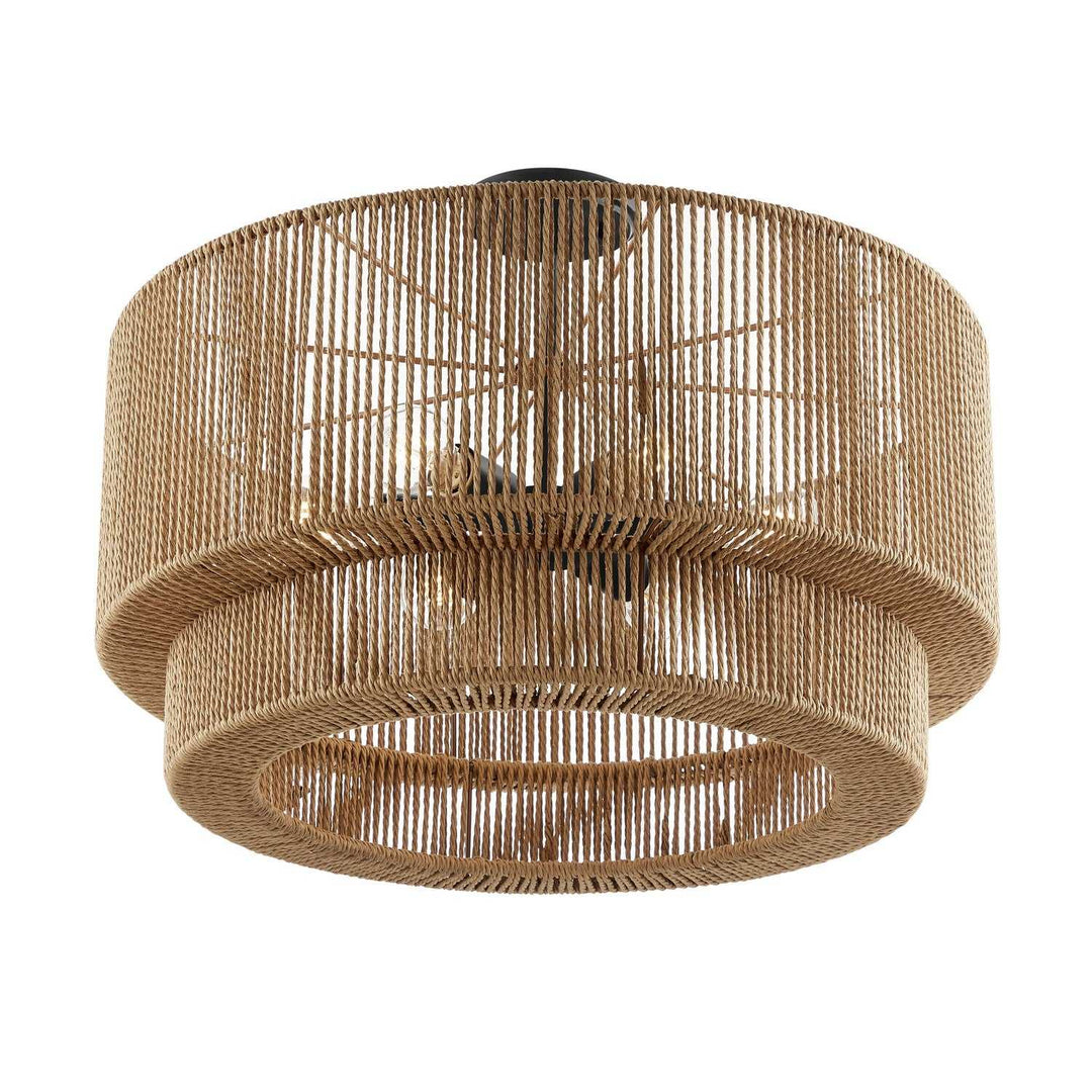 Eco Six Light Semi-Flush Mount in Matte Black Justice Designs