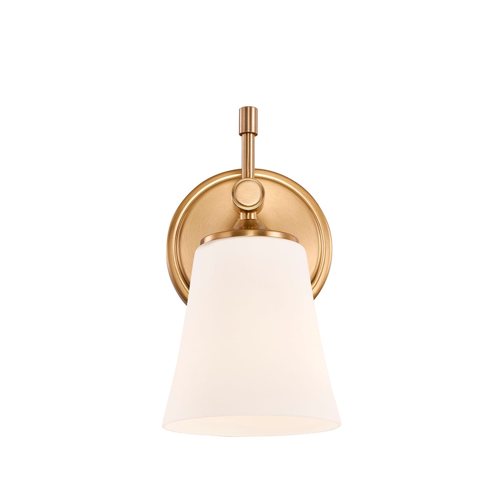 Justice Designs - FSN-8311-OPAL-BRSS - One Light Wall Sconce - Fusion - Brushed Brass