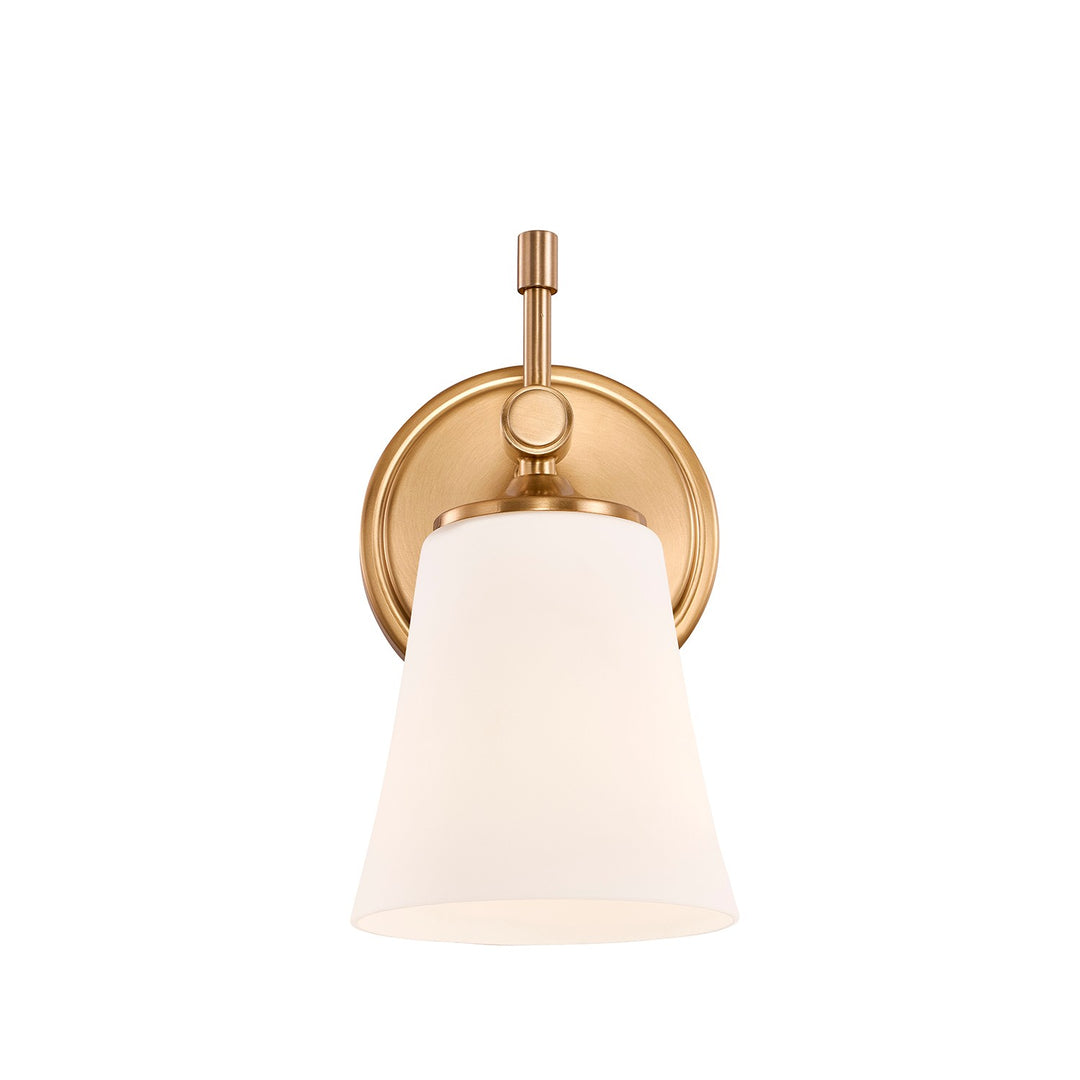 Justice Designs - FSN-8311-OPAL-BRSS - One Light Wall Sconce - Fusion - Brushed Brass