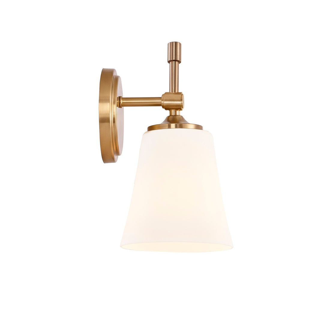 Justice Designs - FSN-8311-OPAL-BRSS - One Light Wall Sconce - Fusion - Brushed Brass