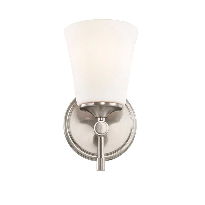 Fusion One Light Wall Sconce in Brushed Nickel Justice Designs