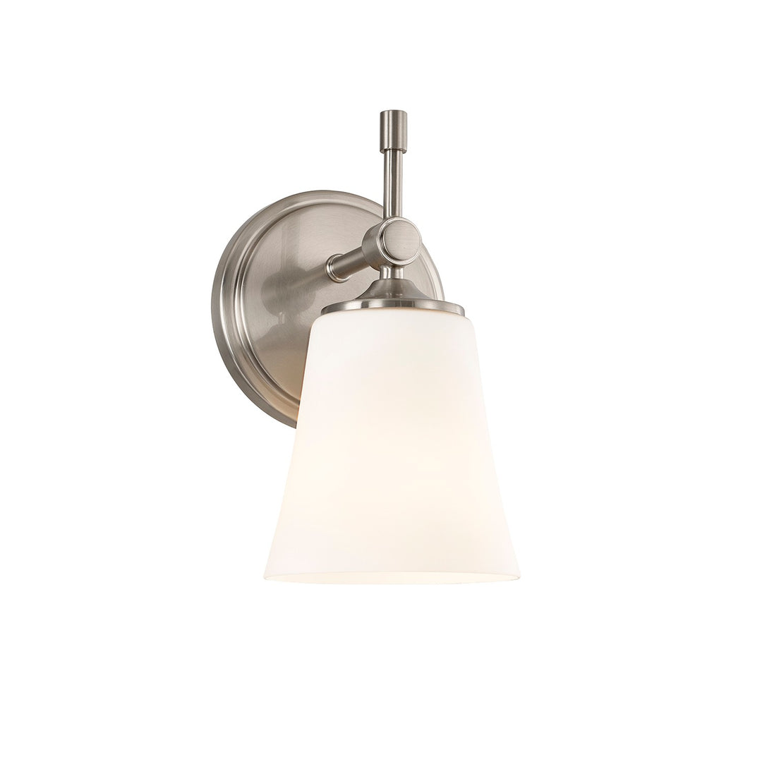 Justice Designs - FSN-8311-OPAL-NCKL - One Light Wall Sconce - Fusion - Brushed Nickel