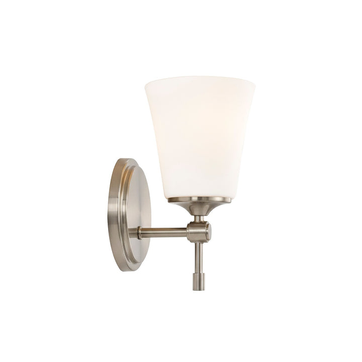 Justice Designs - FSN-8311-OPAL-NCKL - One Light Wall Sconce - Fusion - Brushed Nickel