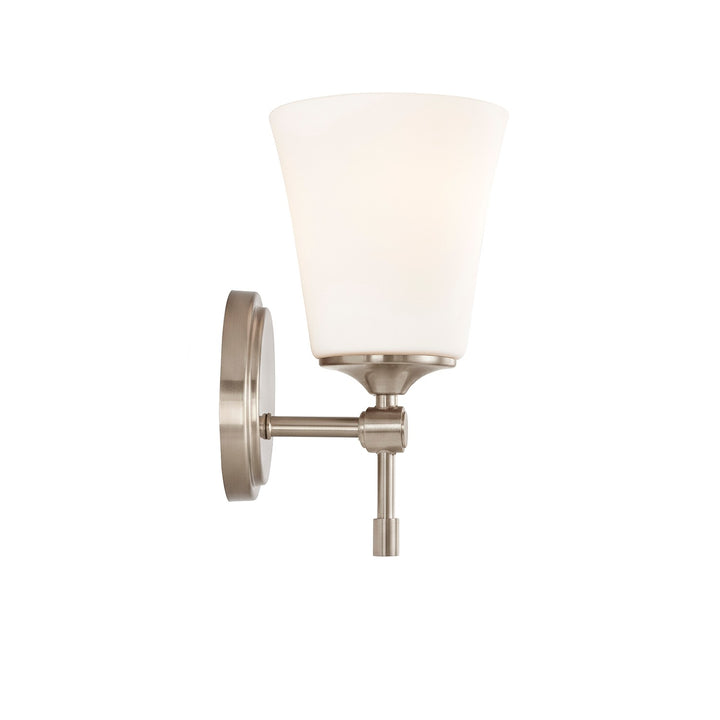 Justice Designs - FSN-8311-OPAL-NCKL - One Light Wall Sconce - Fusion - Brushed Nickel