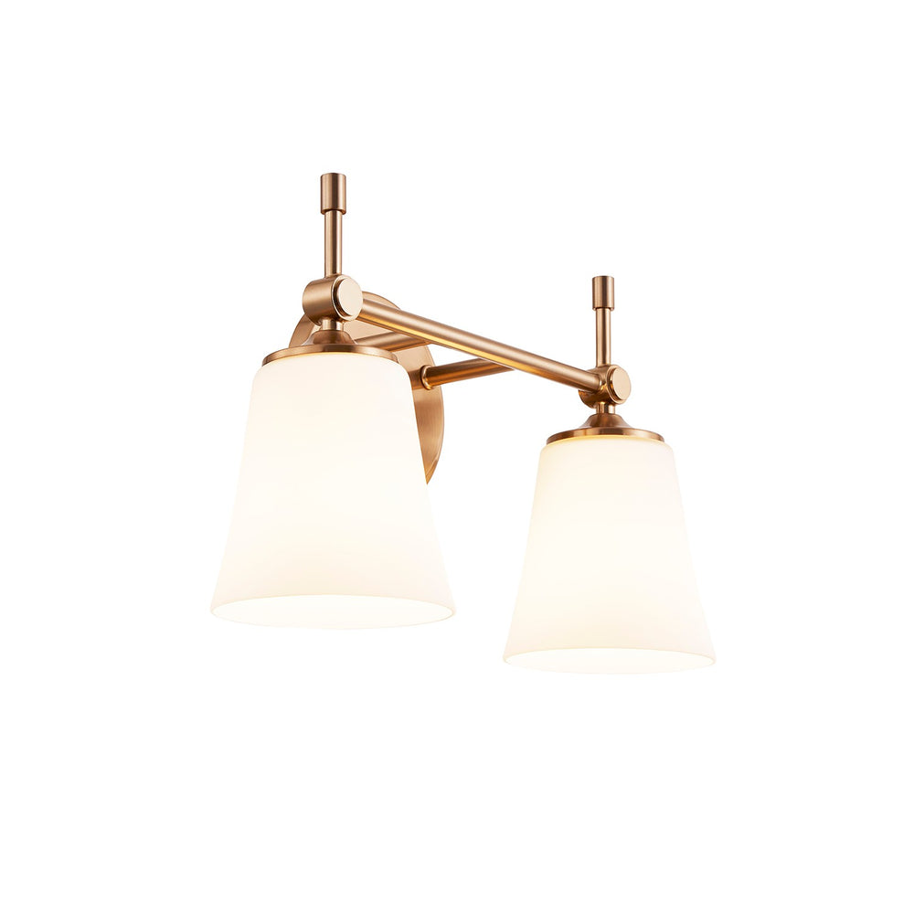 Justice Designs - FSN-8312-OPAL-BRSS - Two Light Bath Bar - Fusion - Brushed Brass