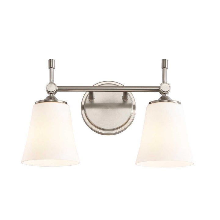 Fusion Two Light Bath Bar in Brushed Nickel Justice Designs