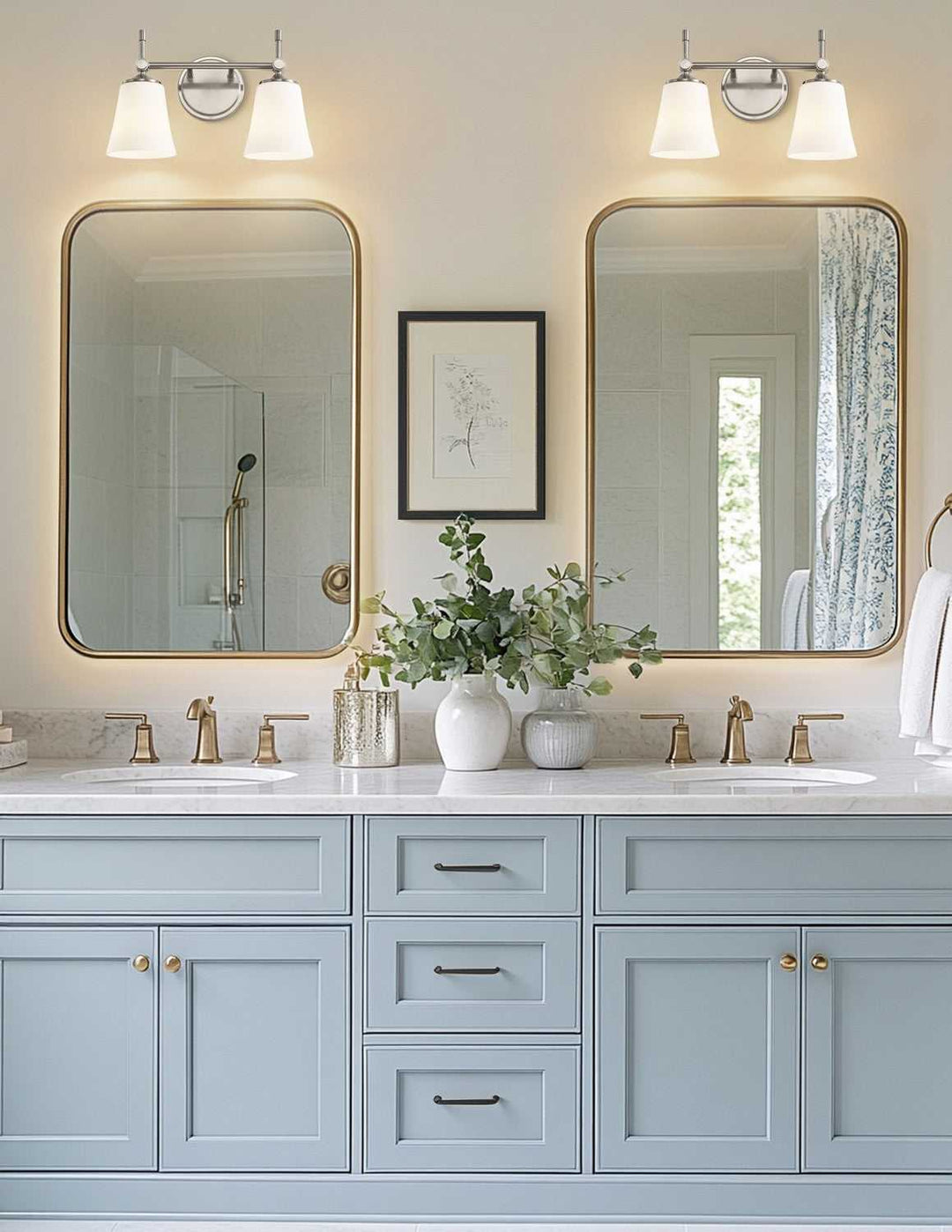 Fusion Two Light Bath Bar in Brushed Nickel Justice Designs