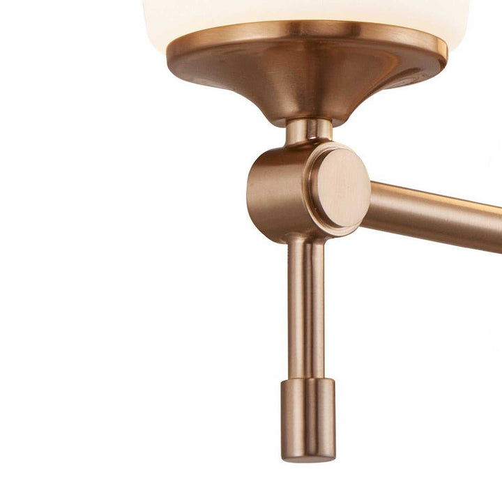 Fusion Three Light Bath Bar in Brushed Brass Justice Designs