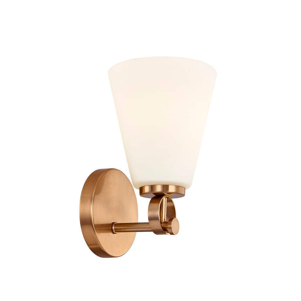 Justice Designs - FSN-8341-OPAL-BRSS - One Light Wall Sconce - Fusion - Brushed Brass