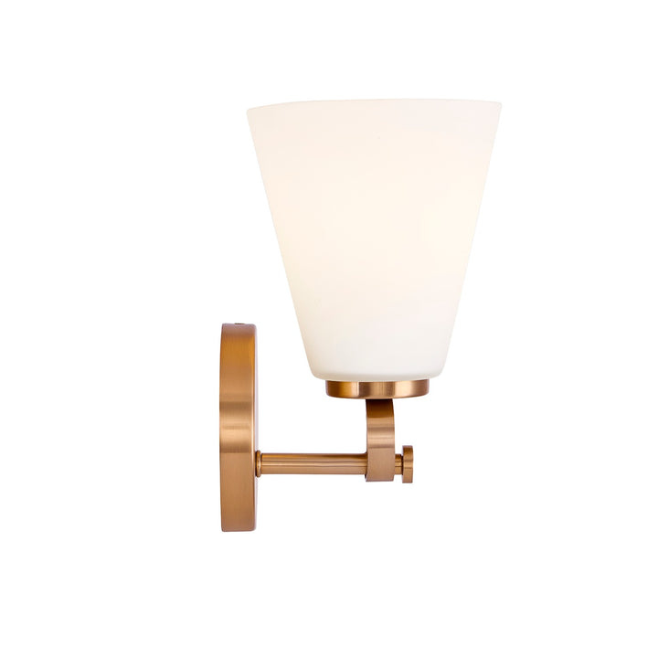 Justice Designs - FSN-8341-OPAL-BRSS - One Light Wall Sconce - Fusion - Brushed Brass
