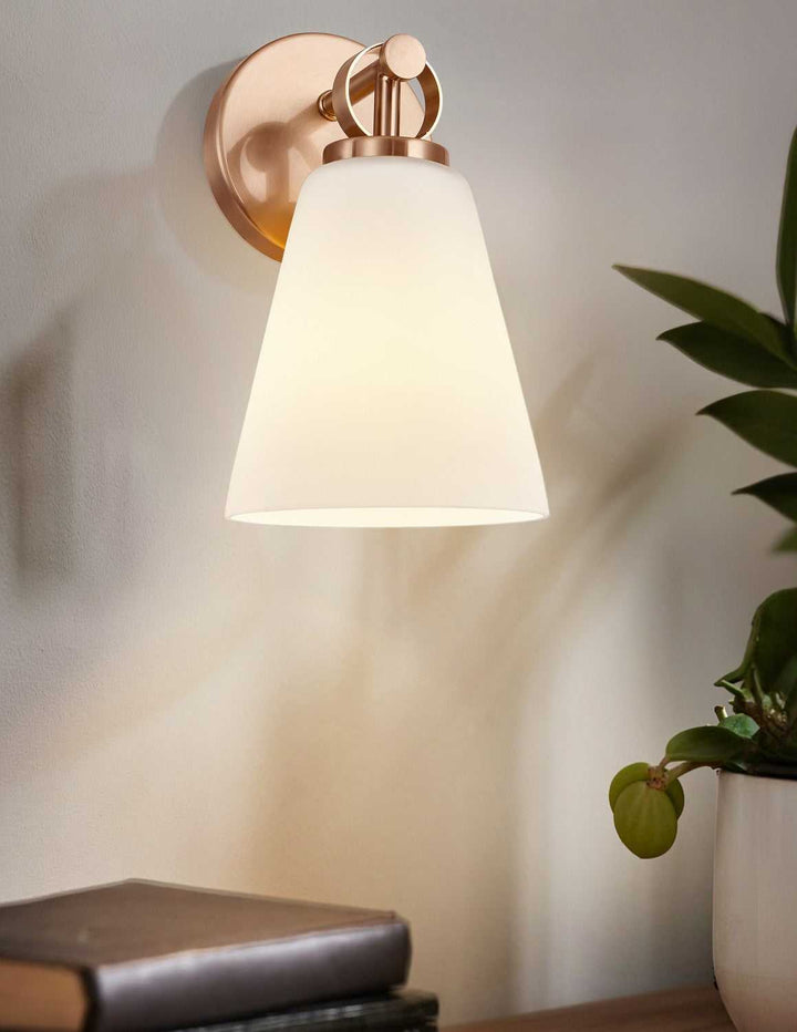 Fusion One Light Wall Sconce in Brushed Brass Justice Designs