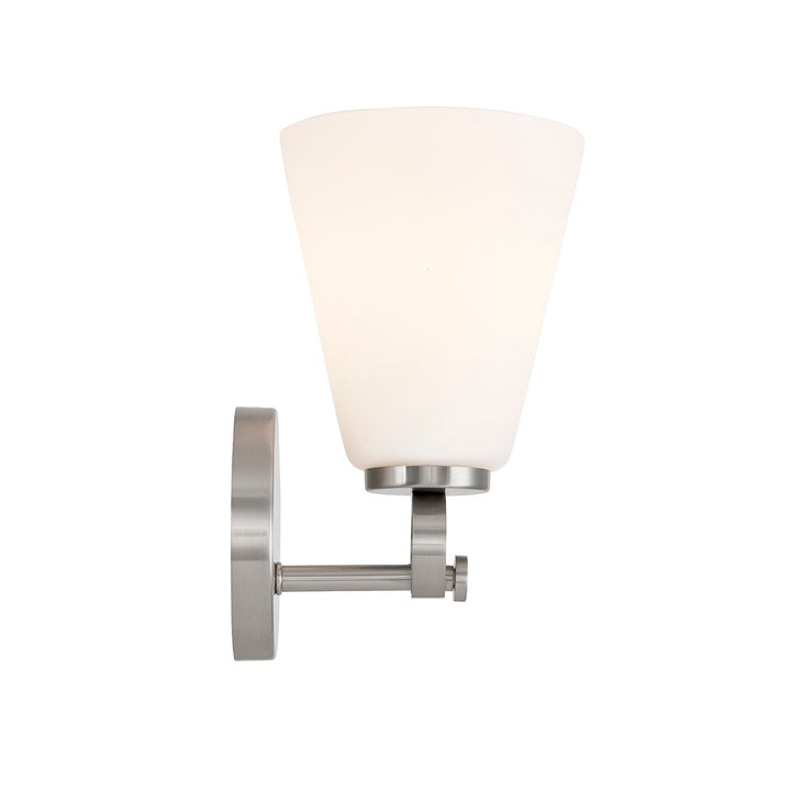 Justice Designs - FSN-8341-OPAL-NCKL - One Light Wall Sconce - Fusion - Brushed Nickel