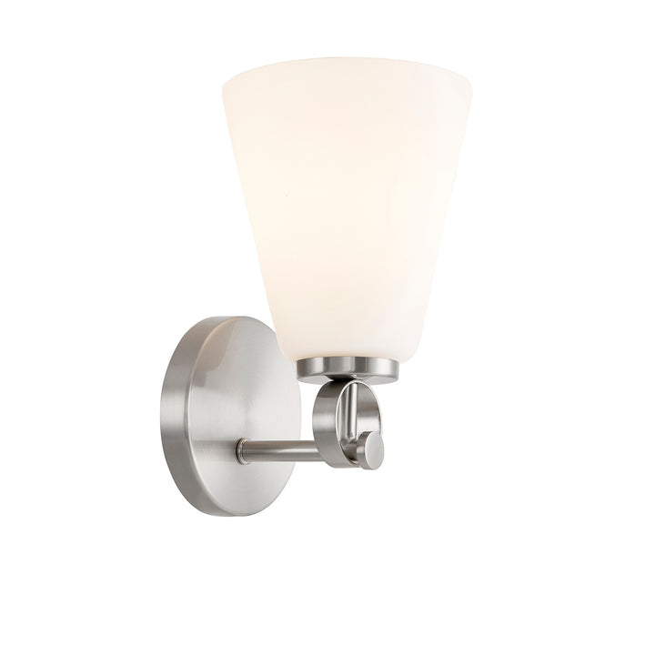 Justice Designs - FSN-8341-OPAL-NCKL - One Light Wall Sconce - Fusion - Brushed Nickel