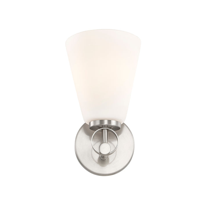 Justice Designs - FSN-8341-OPAL-NCKL - One Light Wall Sconce - Fusion - Brushed Nickel