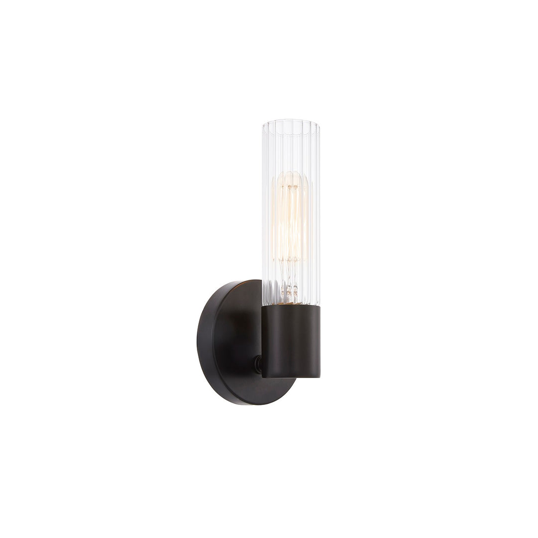 Justice Designs - FSN-8351-CLFT-MBLK - One Light Wall Sconce - Fusion - Matte Black