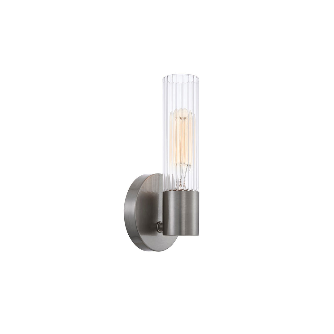Justice Designs - FSN-8351-CLFT-NCKL - One Light Wall Sconce - Fusion - Brushed Nickel