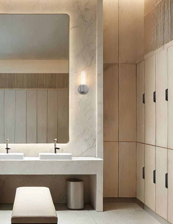 Fusion One Light Wall Sconce in Brushed Nickel Justice Designs