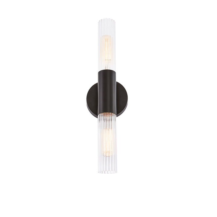 Justice Designs - FSN-8352-CLFT-MBLK - Two Light Wall Sconce - Fusion - Matte Black