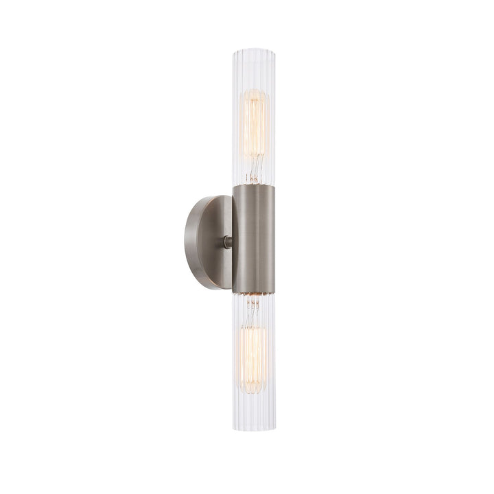 Justice Designs - FSN-8352-CLFT-NCKL - Two Light Wall Sconce - Fusion - Brushed Nickel