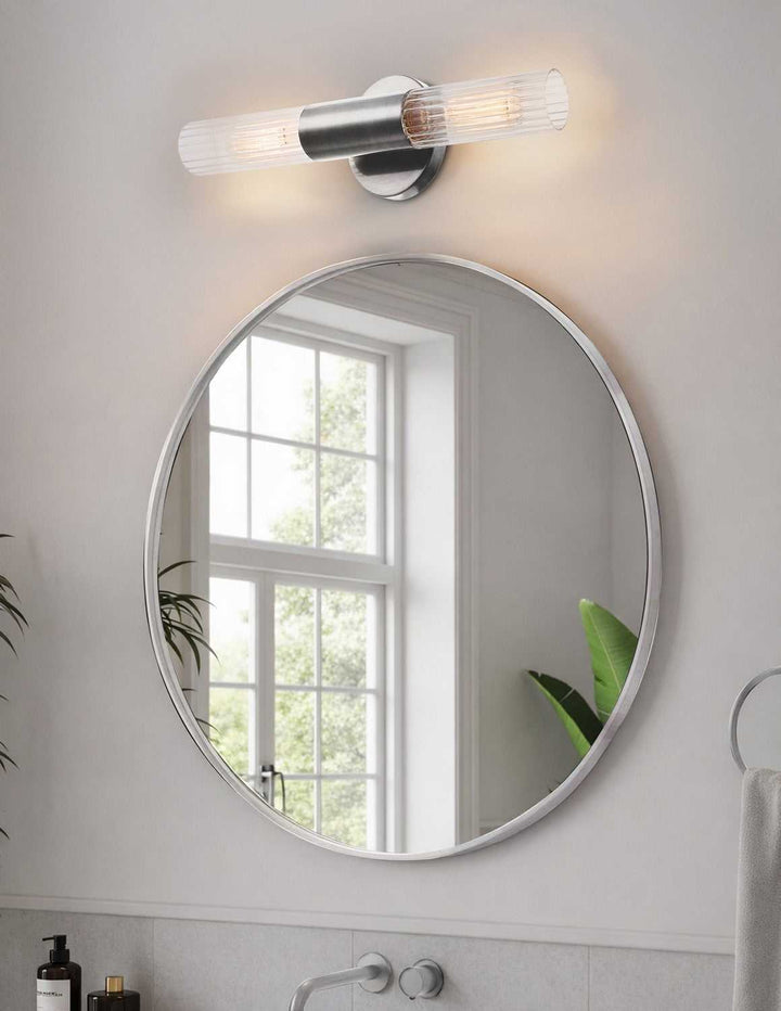 Fusion Two Light Wall Sconce in Brushed Nickel Justice Designs