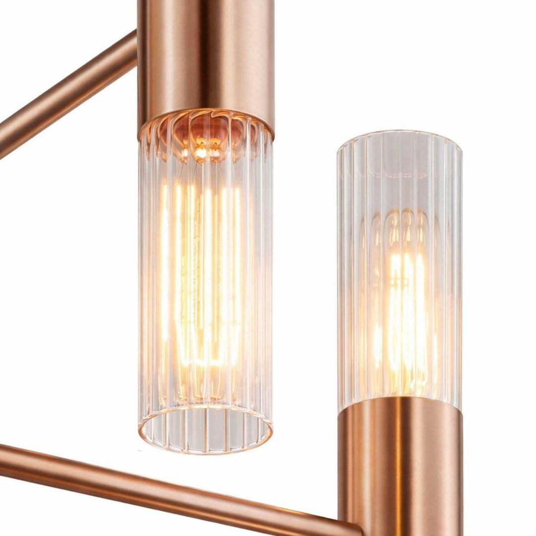 Fusion 16 Light Chandelier in Brushed Brass Justice Designs