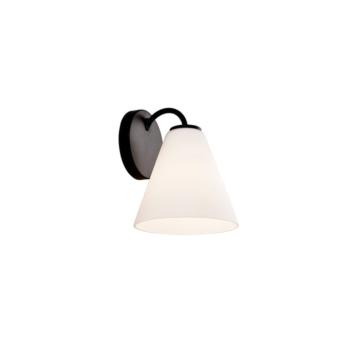 Justice Designs - FSN-8361-OPAL-MBLK - One Light Wall Sconce - Fusion - Matte Black