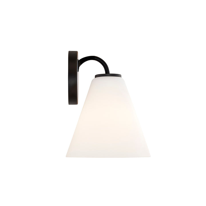 Justice Designs - FSN-8361-OPAL-MBLK - One Light Wall Sconce - Fusion - Matte Black
