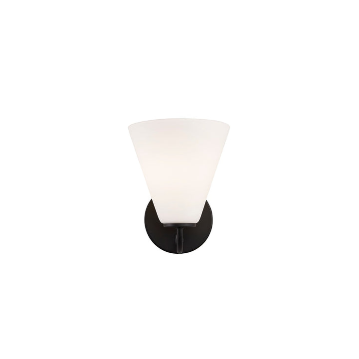 Justice Designs - FSN-8361-OPAL-MBLK - One Light Wall Sconce - Fusion - Matte Black