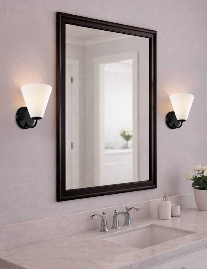 Fusion One Light Wall Sconce in Matte Black Justice Designs