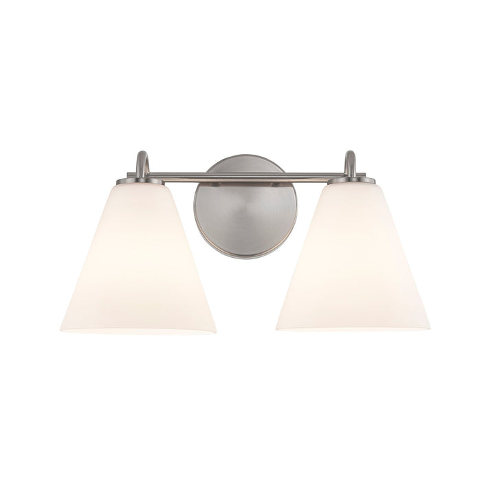 Justice Designs - FSN-8362-OPAL-NCKL - Two Light Bath Bar - Fusion - Brushed Nickel