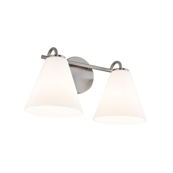 Justice Designs - FSN-8362-OPAL-NCKL - Two Light Bath Bar - Fusion - Brushed Nickel