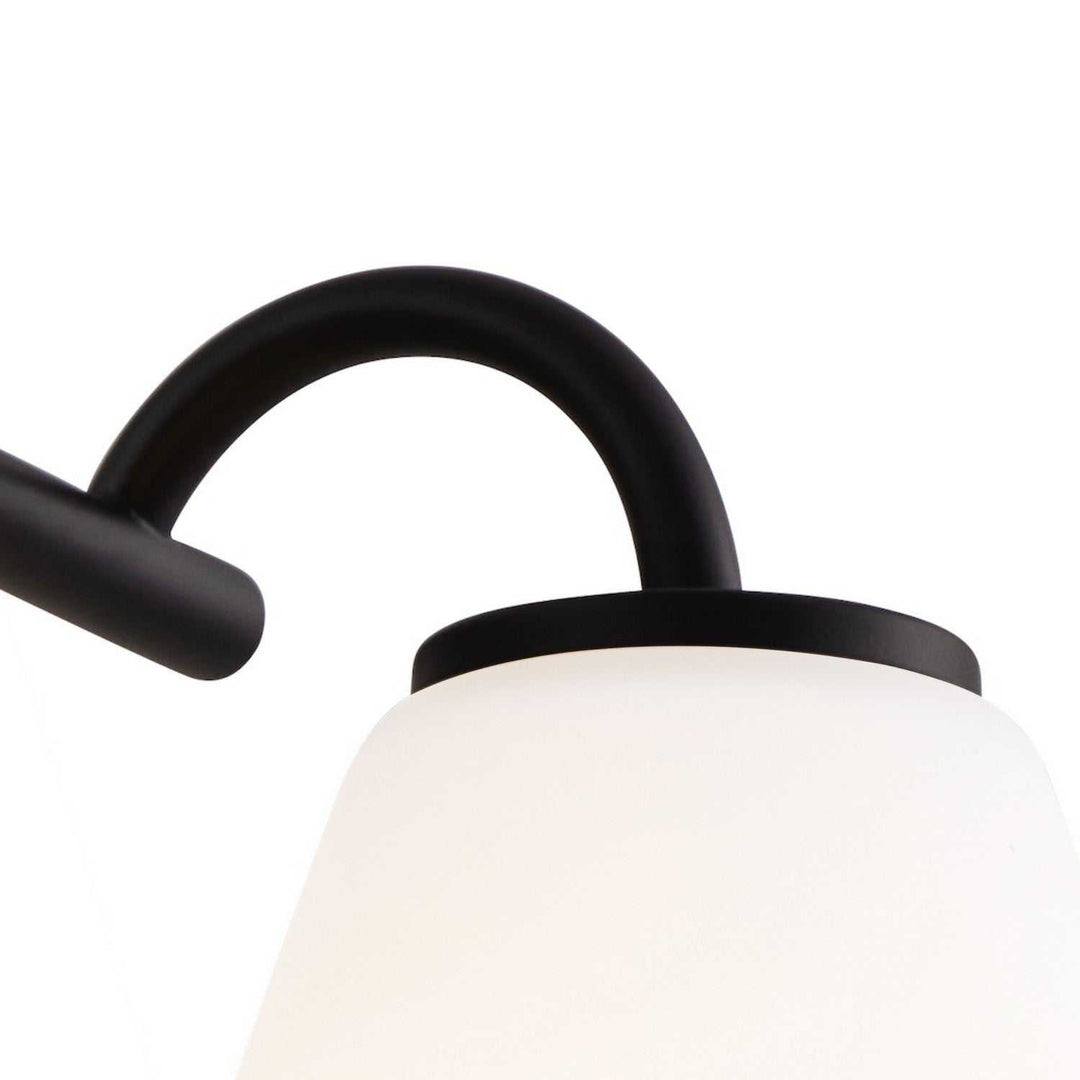 Fusion Four Light Bath Bar in Matte Black Justice Designs